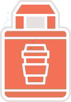 Take Away Icon Design Illustration vector