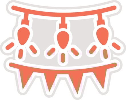 Garland Icon Design Illustration vector
