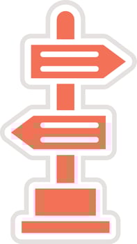Road Sign Icon Design Illustration vector
