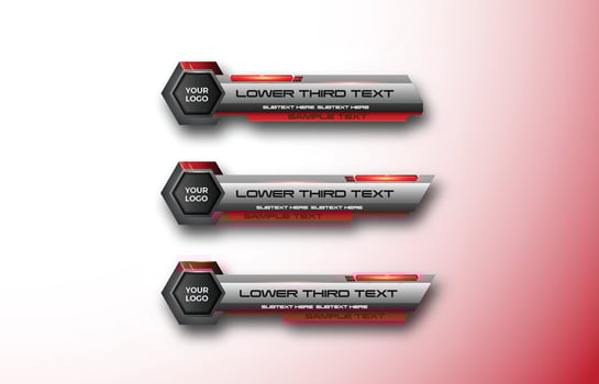 Gaming Abstract futuristic hexagonal lower third vector
