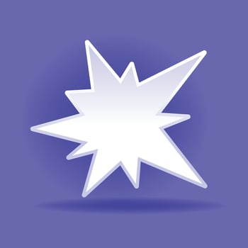 3D speech bubble on blue background vector