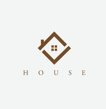 House logo design template, real estate logo inspiration vector