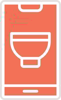Mobile Recipe Icon Design Illustration vector
