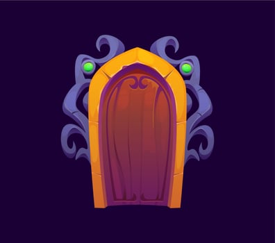 Magic gate door or fantasy portal for game asset vector