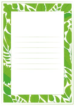 Vertical frame or borders made of different green leaves. A green foliage frame with place for text. Seasonal colorful boarder for cards, invitations, certificate, voucher. vector