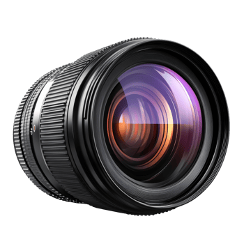 Premium zoom lens with advanced features transparent png
