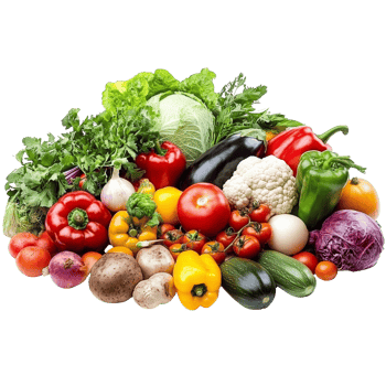 Fresh assortment of colorful vegetables on display transparent png