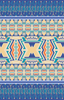 Seamless ethnic tribal pattern, geometric pattern, fabric pattern design, wallpaper, sarong vector