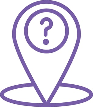 Location Question Icon Design Illustration vector