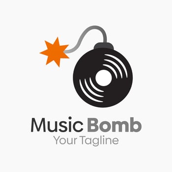 Music Bomb Logo Design Template. Good for Business, Agency, Community and Organization vector