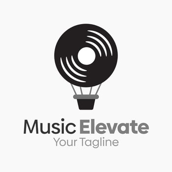 Music Elevate Logo Design Template. Good for Business, Agency, Community and Organization vector