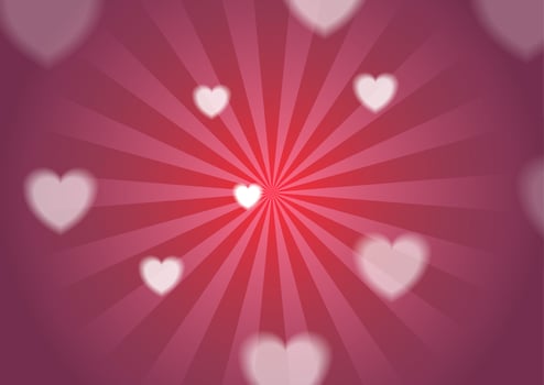 St Valentines Day background with hearts vector