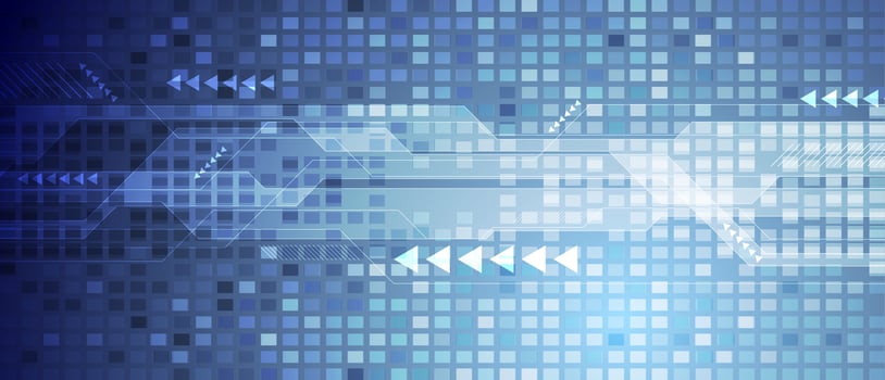 Blue abstract technology digital background vector