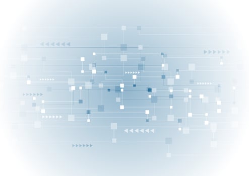 Blue abstract hi-tech sci-fi background vector