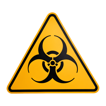 Biohazard Warning Sign Isolated on Transparent Background png