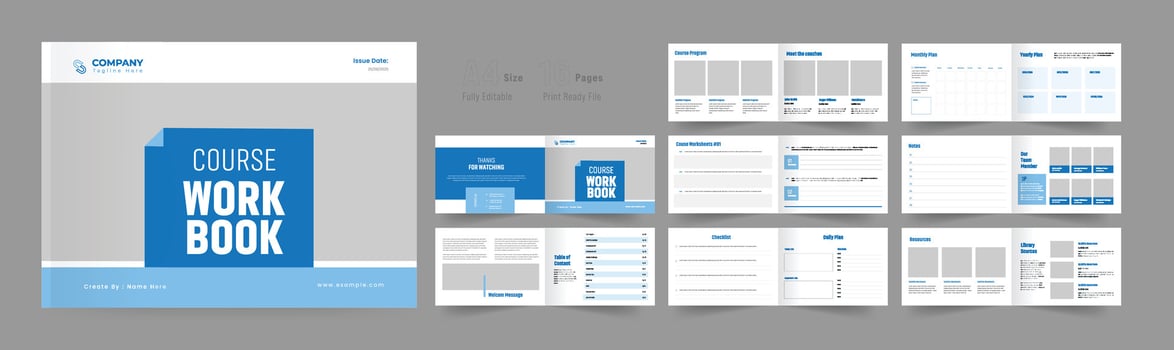 Landscape Course Workbook Online Workbook Design vector