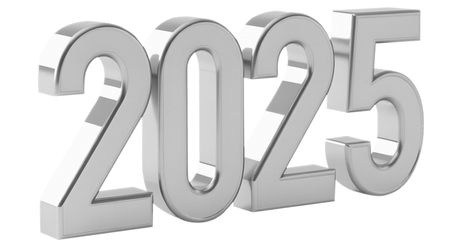 Metal Number 2025 png