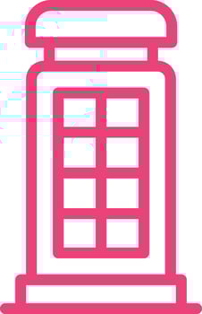 Phone booth Icon Design Illustration vector