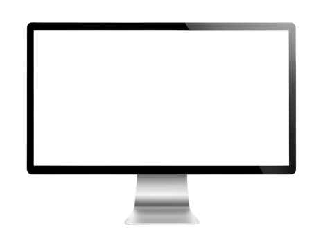 Computer Monitor Mockup Isolated on Transparent Background png