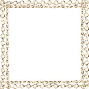 Square frame with chains in realistic style. Isolated watercolor illustration for scarf design, magazines, web pages, jewelry blogs, fair and sales posters png