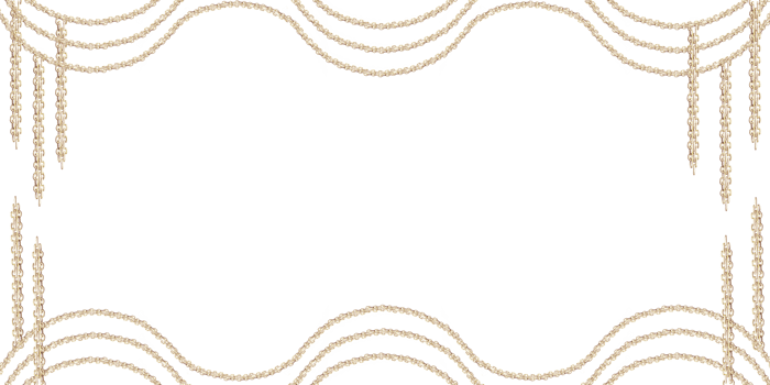 Rectangular frame with golden chains wave and hanging on the sides. Isolated watercolor illustration for scarf design, magazines, web pages, jewelry blogs, fairs and sales png