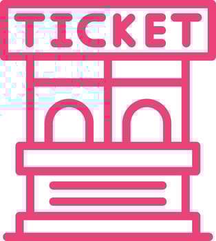 Ticket Office Icon Design Illustration vector