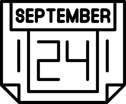 24 September Icon Design Symbol vector