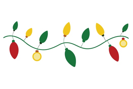 generate a Christmas lights free download vector