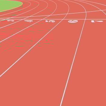Starting line on running track. Running track. illustration vector
