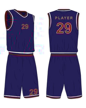 Basketball jersey uniform mockup front and back view vector