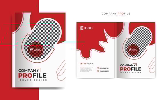 Company Profile Template Cover Design or Annual Report. vector