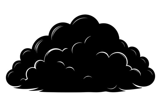 Cloud Silhouette, Minimalist Weather Illustration png