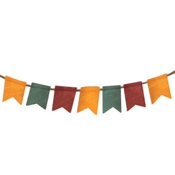 Cute vintage flags decoration png