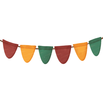 Cute vintage flags decoration png