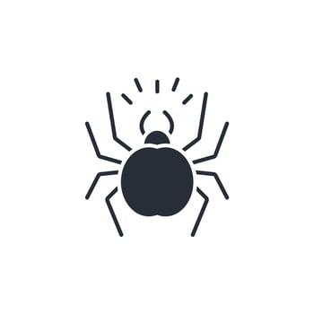 Spider icon. .Editable stroke.linear style sign for use web design,logo.Symbol illustration. vector