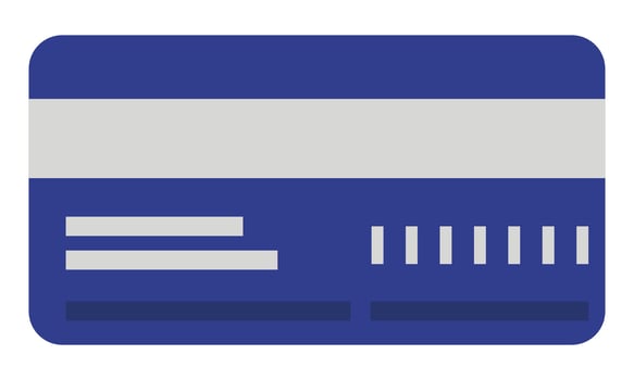 Credit card flat icon isolated on white background. vector