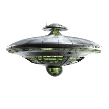 a flying saucer on a transparent background png
