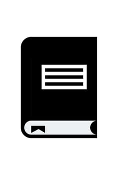 simple book icon for digital library vector
