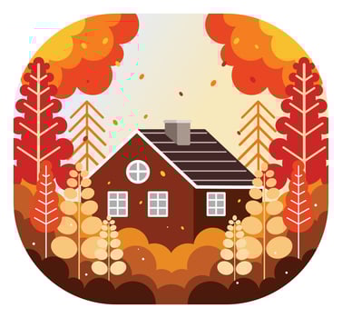 Home in the autumn vector