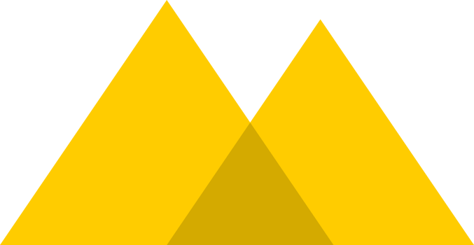 Yellow triangle pyramid icon png