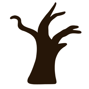 a tree silhouette on a transparent background png