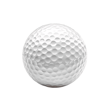 Premium Golf Ball on Transparent Background png