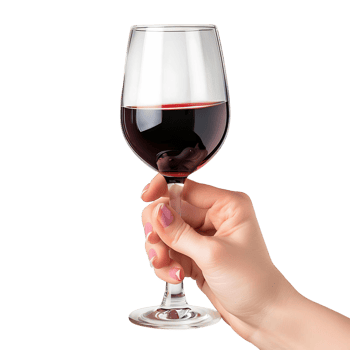 Stunning Female Hands with Red Wine Glasses on Transparent png