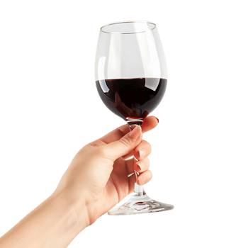 Female Hands Holding Red Wine Glasses for Creative Projects png
