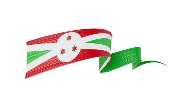 3d Flag Of Burundi 3d Wavy Shiny Burundi Ribbon 3d illustration png