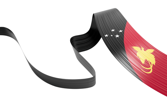 3d Flag Of Papua New Guinea 3d Shiny Waving Ribbon Flag 3d Illustration png