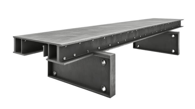 Steel Beam Connection 3D Model Construction Engineering png