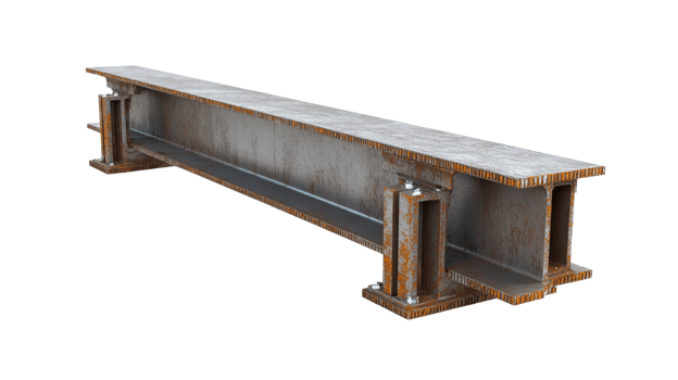 Rusty Steel Beam Connection 3D Model png