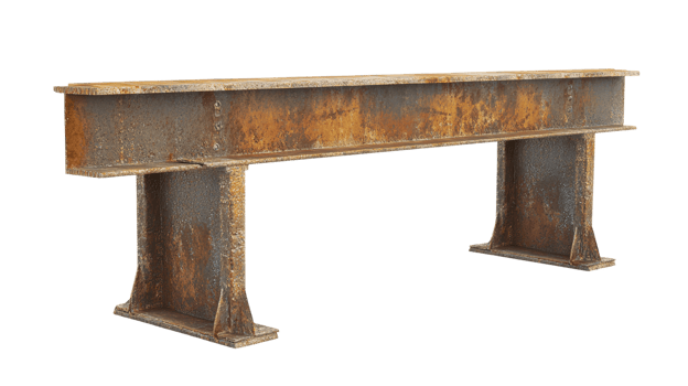 Rusty Steel Beam Construction Support png