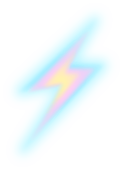 Retro Thunder Dreamy airbrushed gradient Illustration png